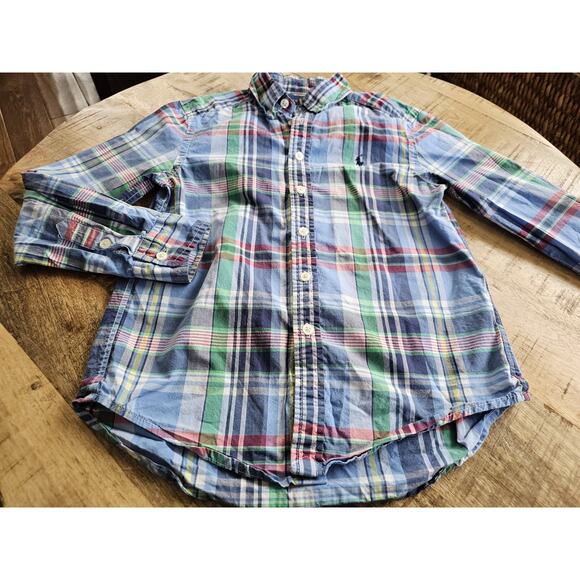 Polo Ralph Lauren Boys Gingham & Plaid Button Up Shirts Size 8 Preppy Nautical - Picture 6 of 10